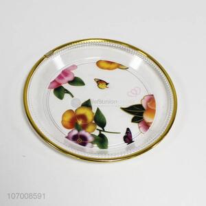 High Quality Colorful Round Plate Plastic Snack Plate