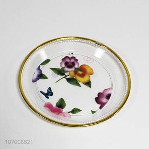 Fashion Printing Round Plate Plastic Snack Plate