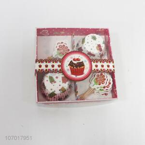 China supplier delicate cupcake cups and cake toppers set
