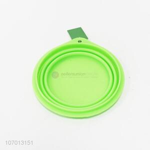 Hot selling round collapsible silicone pet bowl for travel