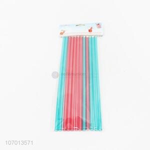 Promotional 12PCS Flexible Easy Clean Plastic Straws