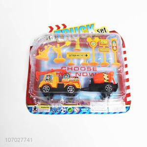 Hot selling kids plastic engineering truck set toys