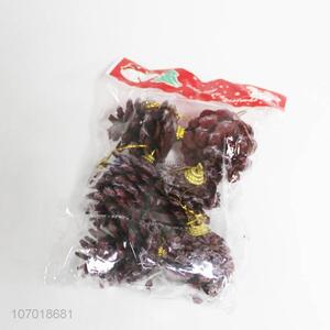 Premium quality 6pcs Christmas pine cone pendant