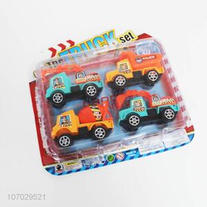 Factory wholesale 4pcs plastic construction truck plastic toy truck