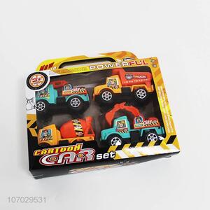 Hot selling 4pcs plastic construction truck toy engineering truck toy