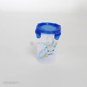 Low price portable cartoon plastic water bottle tea cup