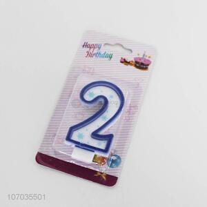 China manufacturer colorful birthday cake number candle digital candle