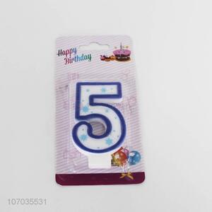 Customized logo happy birthday candle number candle for decoration