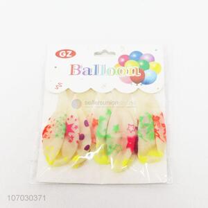 New design party supplies 5pcs fine colorful rubber balloon