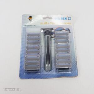 Reasonable price men 4 blades manual shaving razor set with replacement blades