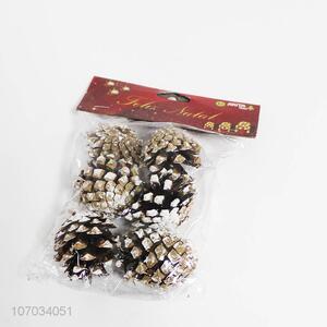 Popular 6 Pieces Christmas Decoration Pinecone Set