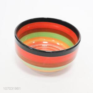 Fashion Style Colored Striped Bowls Best Ceramic Bowl