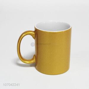 New products shiny gold ceramic mug ceramic coffee cup