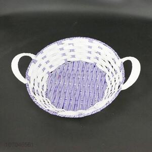 New products plastic rattan basket bread storage basket with handles
