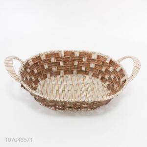 Good sale home plastic wicker rattan basket bread fruit basket