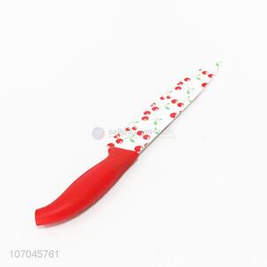 Hot sale cherry printed stainless steel chef knife bread knife