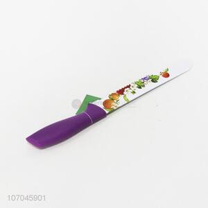 New products fruit printed stainless steel toothed chef knife bread knife