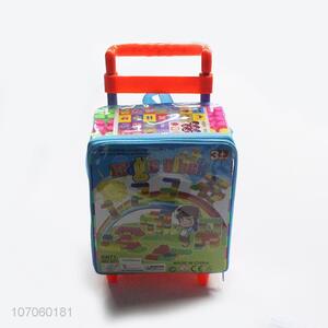 New Design Trolley Backpack Colorful Building Blocks Set