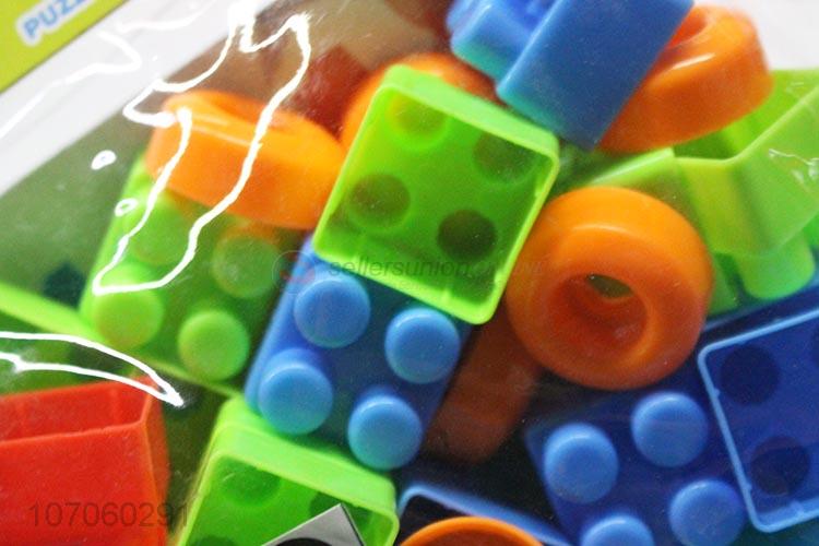 Best Selling Colorful Plastic Puzzle Building Blocks Set