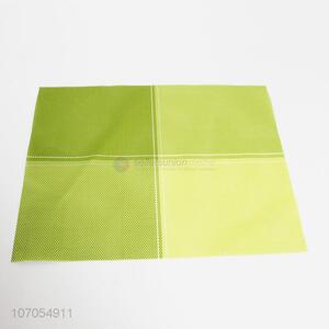 Wholesale solid color rectangle washable pvc placemat