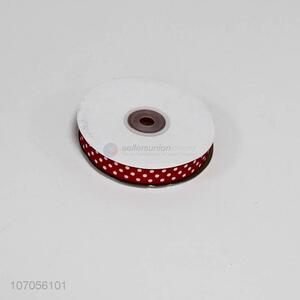 Wholesale price polka dot grosgrain ribbon for gift wrapping