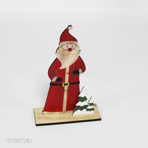 Good quality wholesale standing wooden <em>Father</em> <em>Christmas</em> ornament