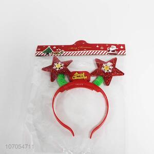 Promotional Christmas star hair hoop hair clasp with led light