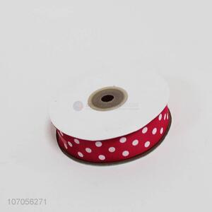 Hot sale fashionable decorative polka dot printed grosgrain ribbon