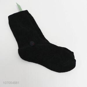 Good Factory Price Adult Comfortable Solid Color Polyester Socks
