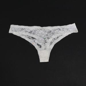 OEM white sexy ladies lace t-back fashion underwear for women