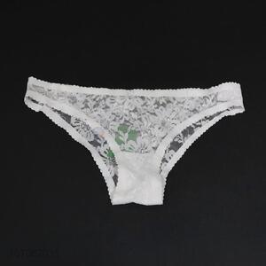Suitable price white sexy breathable ladies lace panties fashion underwear