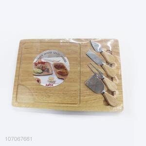 New Design Cheese Knife Set With Wooden Cutting Board