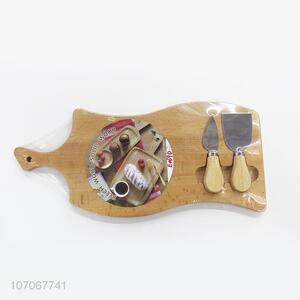 Custom 2 Pieces Cheese Knife With Wooden Cutting Board Set
