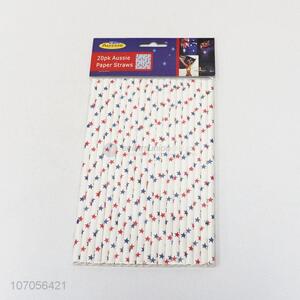Premium quality 20pc drinking straw biodegradable safe paper straw