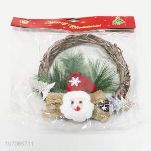 High sales mini wooden rattan Christmas wreath for decoration