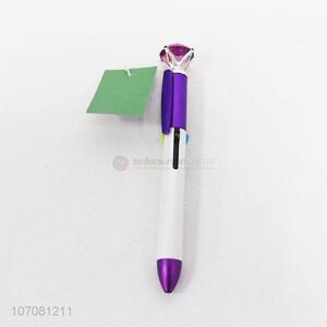 New Design Four-Color Ballpoint Pen With Diamond