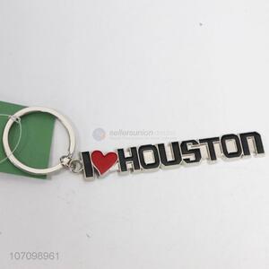 Good sale enameled letters metal key chain houston souvenir