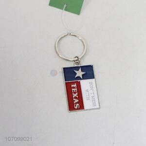 Hot sale enameled metal key chain for texas souvenir