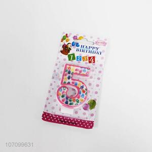 Promotional exquisite birthday candles colorful number candles