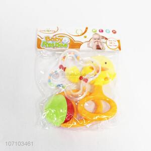 Hot selling newest non-toxic cartoon baby rattle set