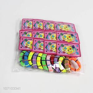 Factory price 12 cards colorful nylon hair rings hair bands
