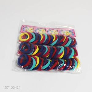 Low price 12 cards colorful nylon hair rings hair accessories