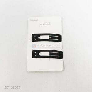 New product hair accessories black metal hairpins