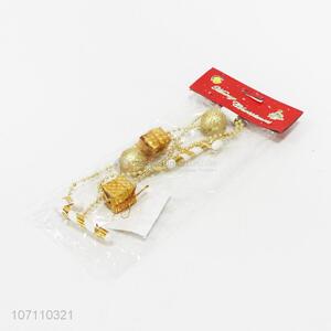 Custom Gold Beads Chain Christmas Decoration Necklace
