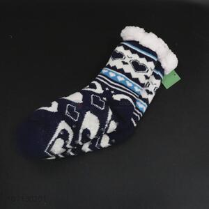 Promotional trendy women winter warm anti-slip floor socks home socks