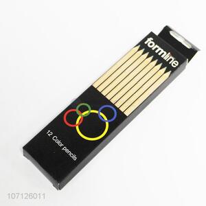 Wholesale 12 Pieces Wooden Color Pencils Set