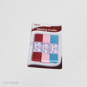 New products 3pcs polka dot printed cotton ribbon clothing accessories