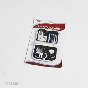Promotional professional sewing set sewing thread needle scissor button safety pin tweezer