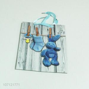 New popular cute cartoon paper gift packing bag with handle