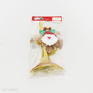 New products hanging gold plastic Christmas horn for decoration